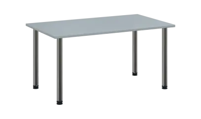 CRTR 140 jídelní stůl, kovová podnož chrom, deska 25 mm, 1394x800 mm, šedá